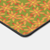 Daisy Floral Retro Sunburst en Olive Doré (Coin)