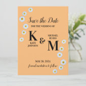 Daisy Floral Simple Save The Date (Staand voorkant)
