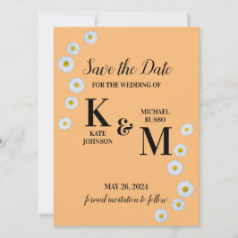 Daisy Floral Simple Save The Date