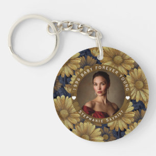 Daisy Floral Vrouwen Verjaardagsfeest Sleutelhanger