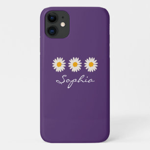 Daisy Flower aangepaste naam iPhone 11 Hoesje