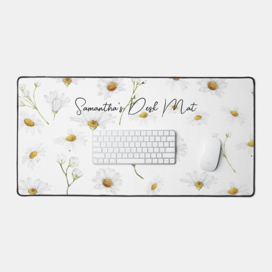 Daisy Flower Aangepaste tekst Bureaumat (Keyboard & Muis)