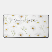 Daisy Flower Aangepaste tekst Bureaumat (Voorkant)