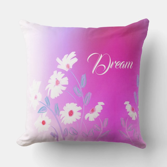 Daisy Flower Accent Kussen (Voorkant)
