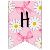 Daisy Flower and Bow Birthday Bunting Banner (Eerste vlag)