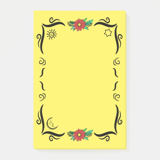 Daisy Flower and Moon Vine Frame Post-it® Notes (Voorkant)