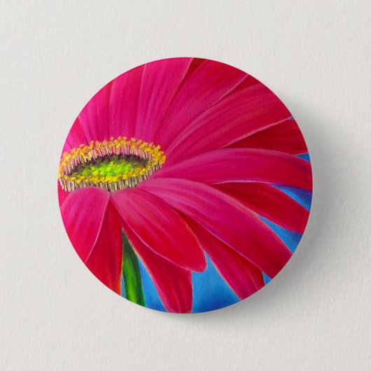 DAISY FLOWER ART - MULTI RONDE BUTTON 5,7 CM (Voorkant)