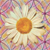 Daisy Flower Art stijl Sticker (Voorkant)
