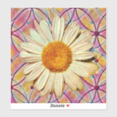 Daisy Flower Art stijl Sticker (Vel)