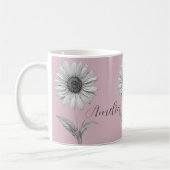 Daisy Flower Baby Pink  Koffiemok (Links)