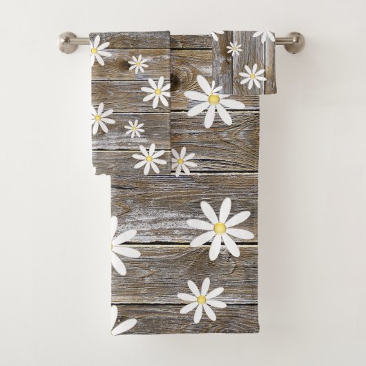 Daisy Flower Barn Boardhuisje Daisy Bad Handdoek (Insitu)