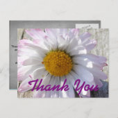 Daisy Flower Bedankt Briefkaart (Voorkant / Achterkant)