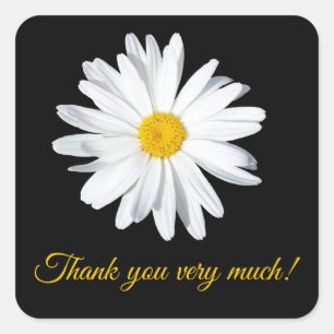 Daisy Flower Bedankt Vierkante Sticker