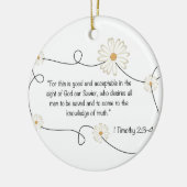Daisy Flower Bible Quote Knowledge of Truth Keramisch Ornament (Links)