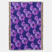 Daisy Flower Blanket Paarse Daisies Throw Blanket Deken (Voorkant Verticaal)