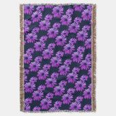 Daisy Flower Blanket Paarse Daisies Throw Blanket Deken (Voorkant Verticaal)