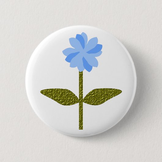 Daisy Flower Blue Button (Voorkant)