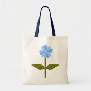 Daisy Flower Blue Tote Bag