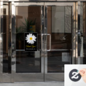  Daisy Flower Business Window Cling Raamsticker (Kantoordeur)