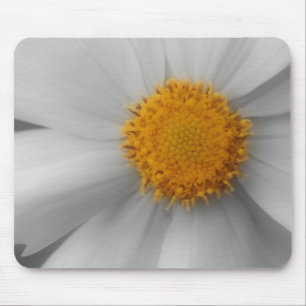 Daisy Flower Close Black White Mousepad Muismat
