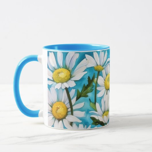 Daisy Flower Daisies Floral Art Coffee Tea Mok (Links)
