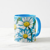 Daisy Flower Daisies Floral Art Coffee Tea Mug (Devant droit)
