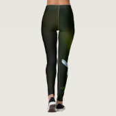 Daisy Flower Dark Green Leggings (Achterkant)