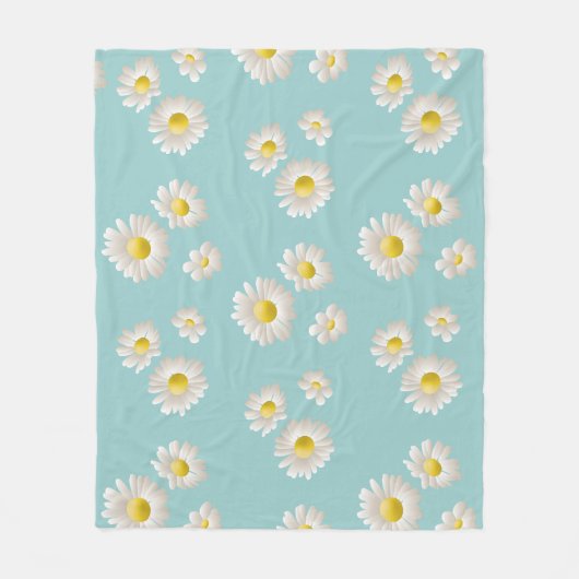 Daisy Flower Fleece Deken (Voorkant)