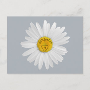 Daisy Flower for Daughter Art past achtergrond aan Briefkaart