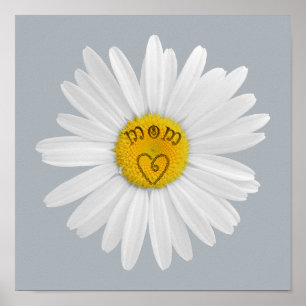 Daisy Flower for Mom Art Achtergrond aanpassen Poster