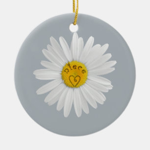 Daisy Flower for niece Art Customize Background Keramisch Ornament