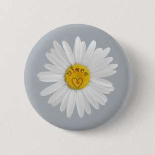 Daisy Flower for niece Art Customize Background Ronde Button 5,7 Cm