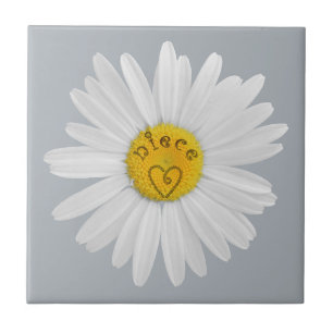 Daisy Flower for niece Art Customize Background Tegeltje