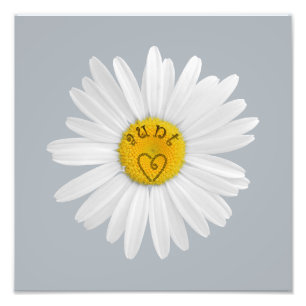 Daisy Flower for tante Art past achtergrond aan Foto Afdruk