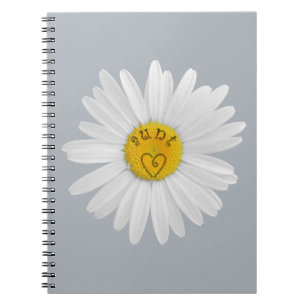 Daisy Flower for tante Art past achtergrond aan Notitieboek