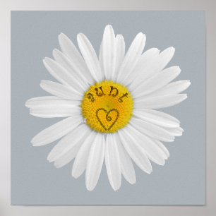 Daisy Flower for tante Art past achtergrond aan Poster