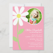 Daisy Flower Foto Verjaardag Kaart (Voorkant)