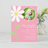 Daisy Flower Foto Verjaardag Kaart (Staand voorkant)