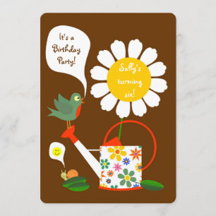 Daisy Flower Garden Girl Birthday Kaart