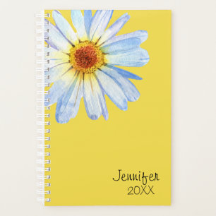 Daisy Flower Gepersonaliseerde Gele Trendy Custom Planner