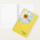 Daisy Flower Gepersonaliseerde Gele Trendy Custom Planner (Display)