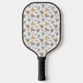Daisy Flower Hand getrokken Rode Polka Dot Design Pickleball Paddle (Voorkant)