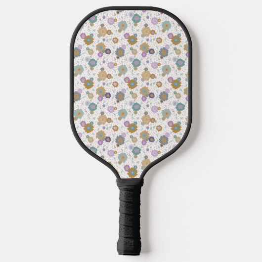 Daisy Flower Hand getrokken Rode Polka Dot Design Pickleball Paddle (Achterkant)