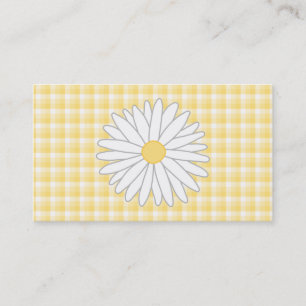 Daisy Flower in Yellow and White. Visitekaartje