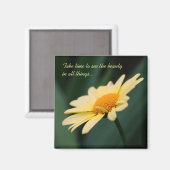 Daisy Flower Inspirerend Quote Magnet Magneet (Voorkant / Achterkant)