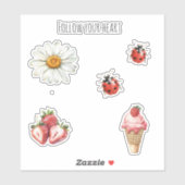Daisy Flower Ladybug Sticker (Vel)