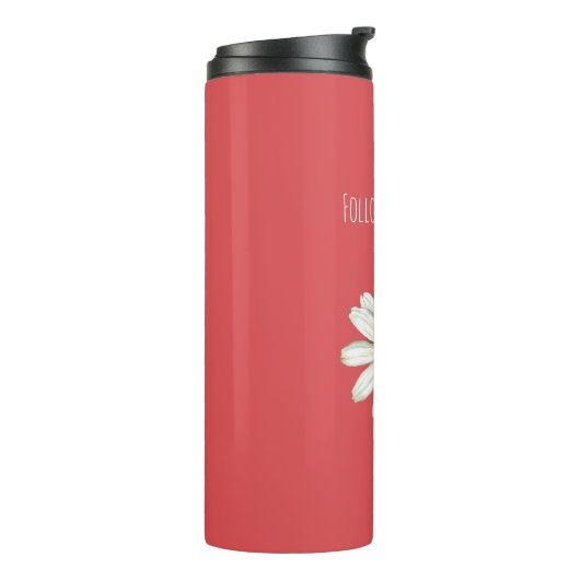 Daisy Flower Ladybug Thermosbeker (Gedraaid links)