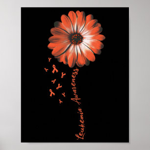 Daisy Flower Leukemia Awareness Gifts Poster