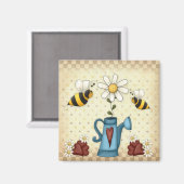 Daisy Flower Magnet Magneet (Voorkant / Achterkant)