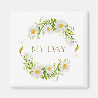 Daisy Flower Magnet voor april (2) Magneet